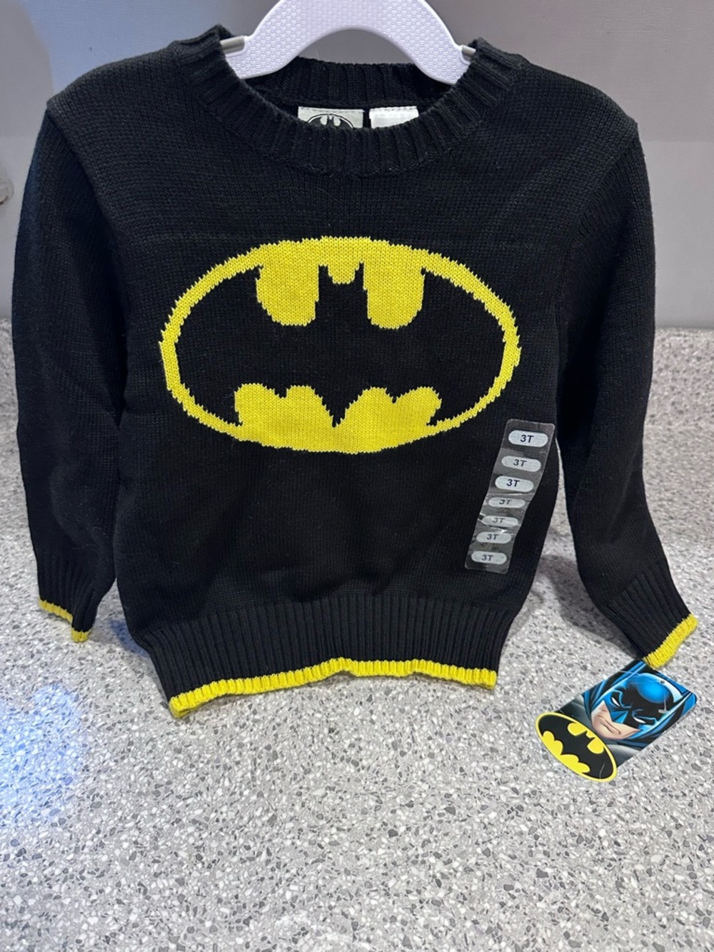 Batman Black and Yellow Knit Sweater